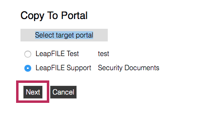 Portal/Repository Selection